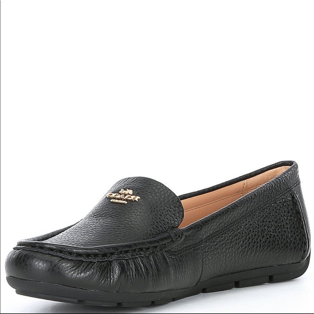 COACH Leather Black Marley Flat Loafers 6.5